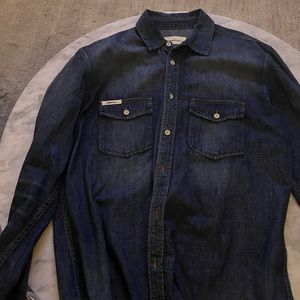 Fear of God Dark Blue Casual Button Down Shirt